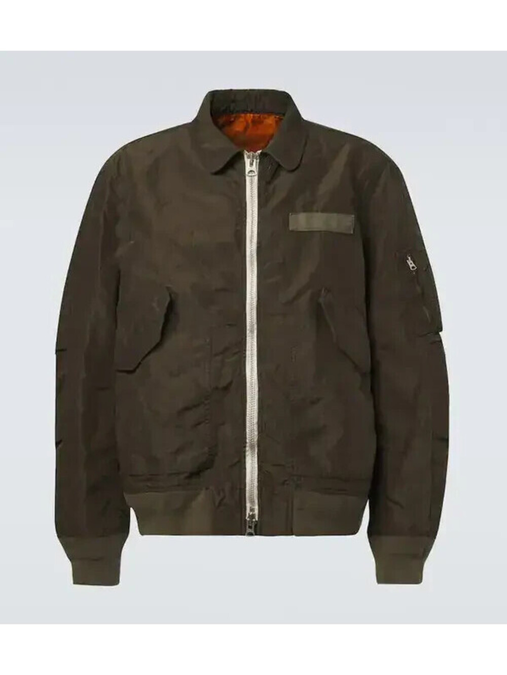 NEW, SACAI Men's shell bomber jacket in Brown size 2 US M #SJ2593